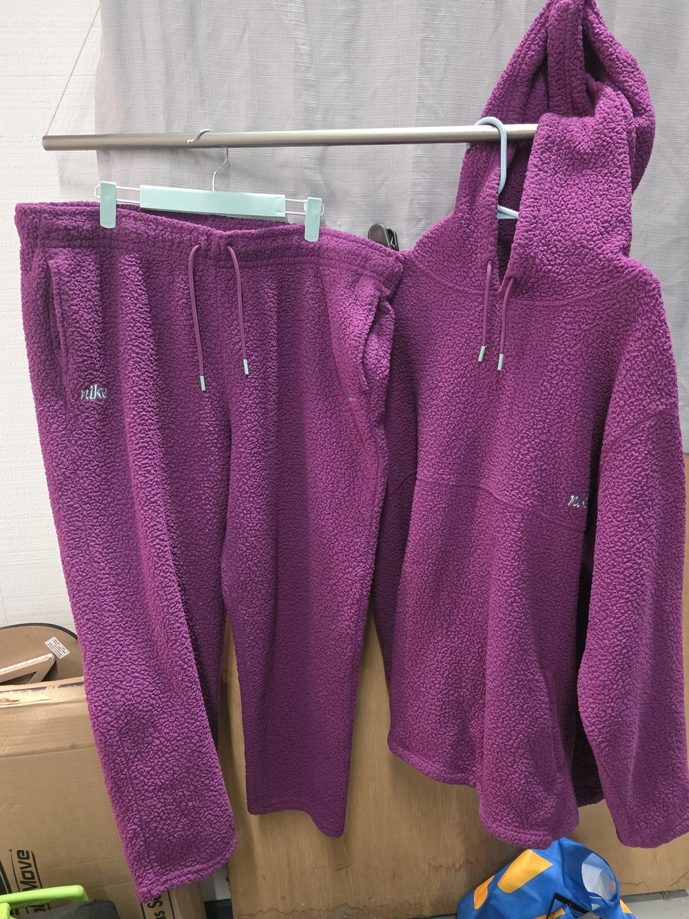 Nike Purple Sherpa Hoodie & Joggers Set